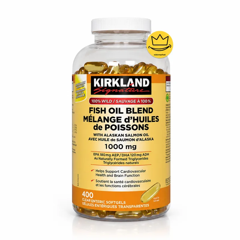 سافت ژل روغن ماهی کرکلند 400 عددی Kirkland Fish Oil Blend 1000mg