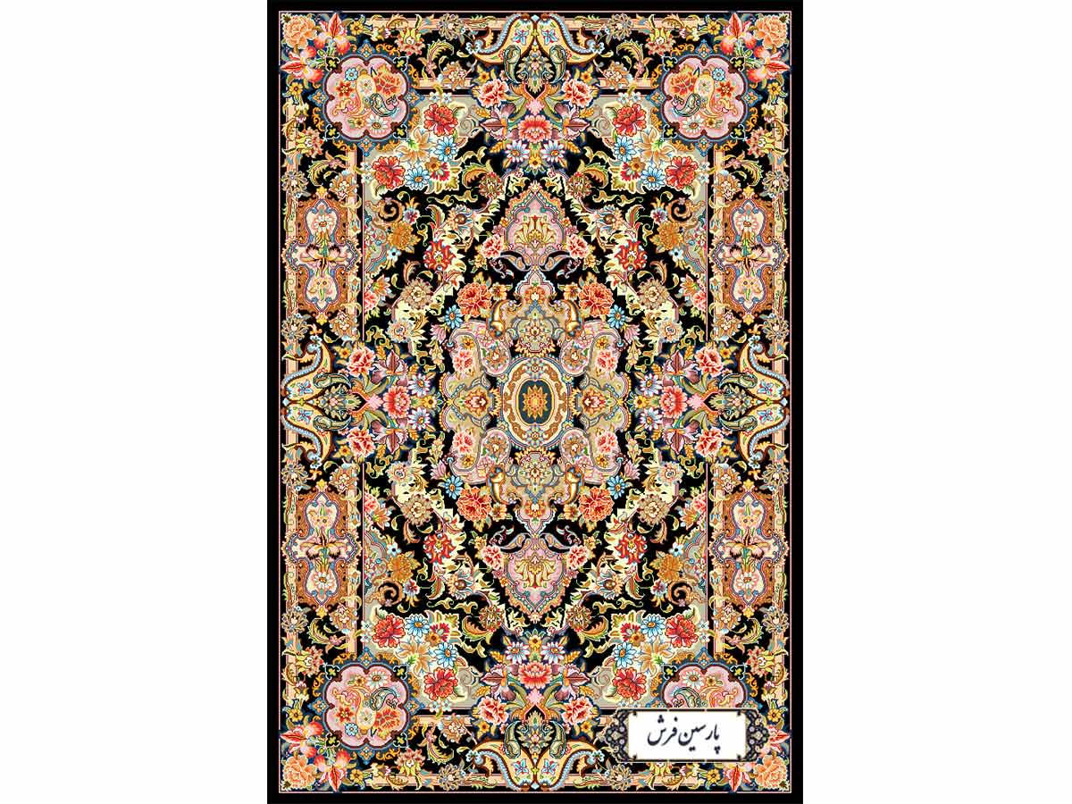نخ و نقشه قالیچه طرح سالاری ذرع و نیم - کد NZ2894