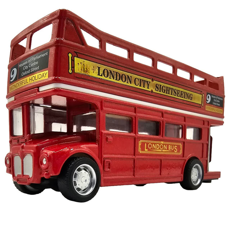 ماکت ماشین ناب سل مدل اتوبوس لندن کد LONDON BUS PULL BACK &GO ACTION NAAB001