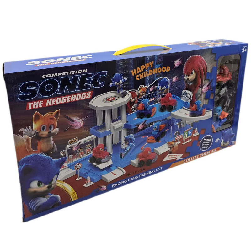 کیت ماشین بازی ناب سل مدل پارکینگ طبقاتی سونیک سرعتی کد RACING CARS PARKING LOT COMPETITION SONIC NO.111-12B