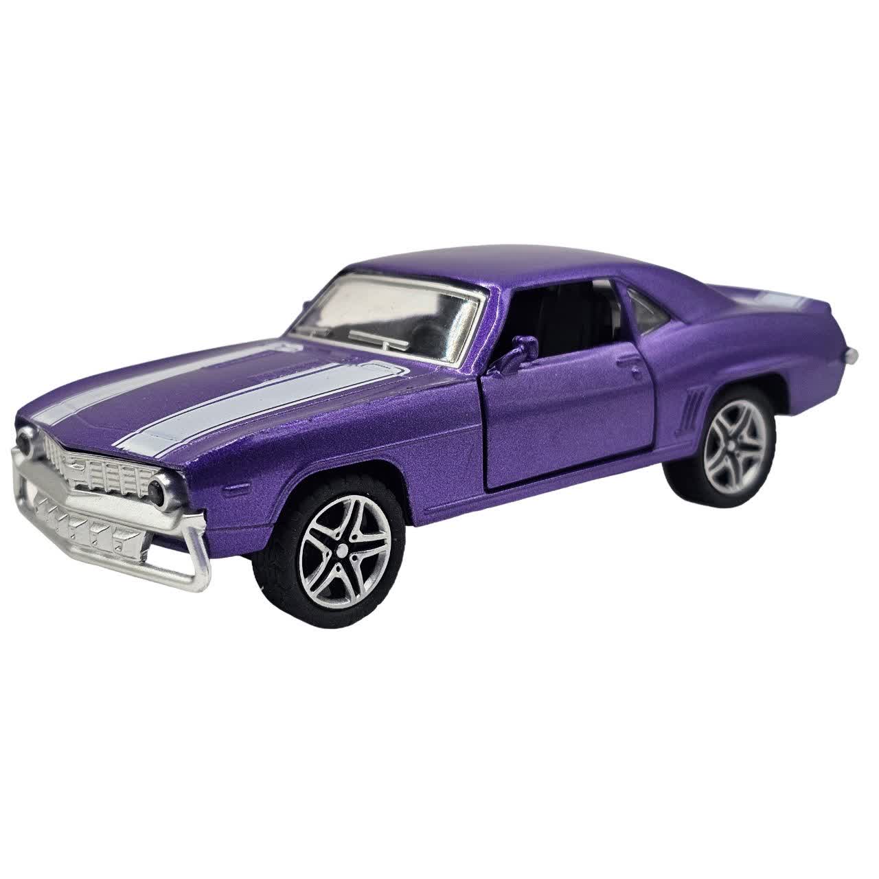 ماکت ماشین ناب سل مدل شورلت کامارو فلزی موزیکال چراغدار دو در کد CHEVROLET CAMARO METAL MUSICAL LIGHTED CAR NAAB005 SCALE 1:48
