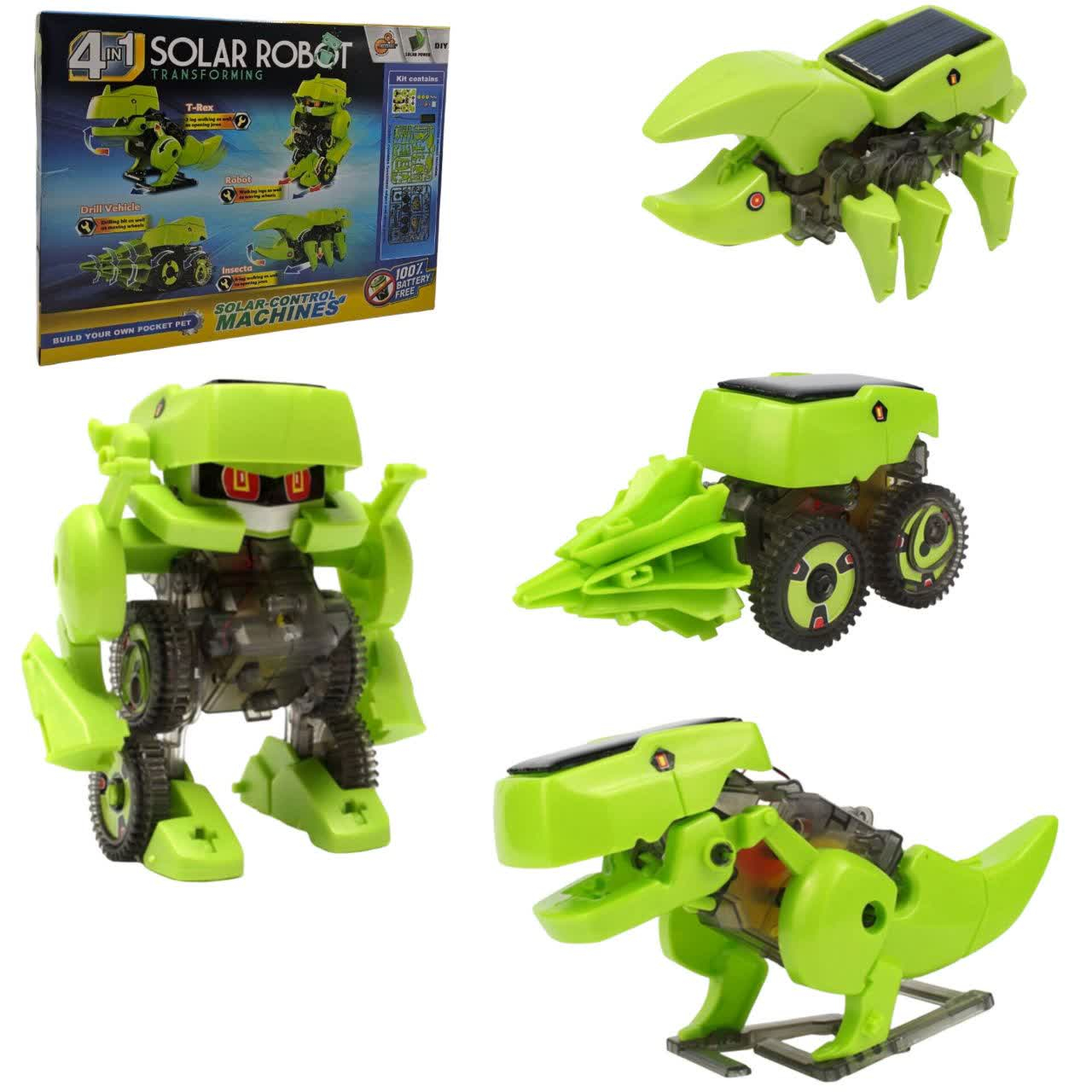 کیت آموزشی ناب سل مدل ربات سولار خورشیدی 4 کاره کد SOLAR ROBOT TRANSFORMING 4IN1