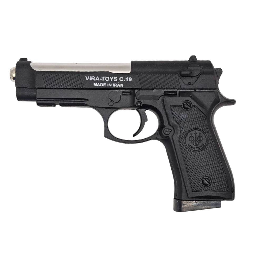 تفنگ بازی ناب سل مدل کلت خشاب خور C19 کد AIRSOFT GUN C19 مناسب برای نوجوانان