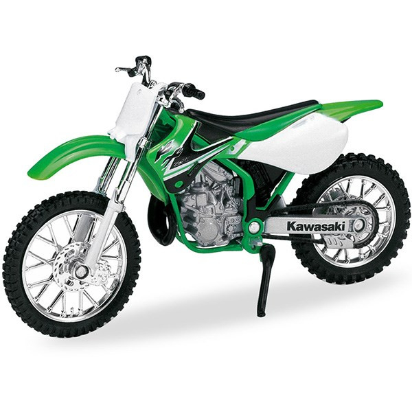 ماکت موتور بازی ناب سل مدل کاوازاکی ولی فلزی اسپرت کد KAWASAKI KX250 NAAB001 با قابلیت جک، چرخ و فرمان متحرک