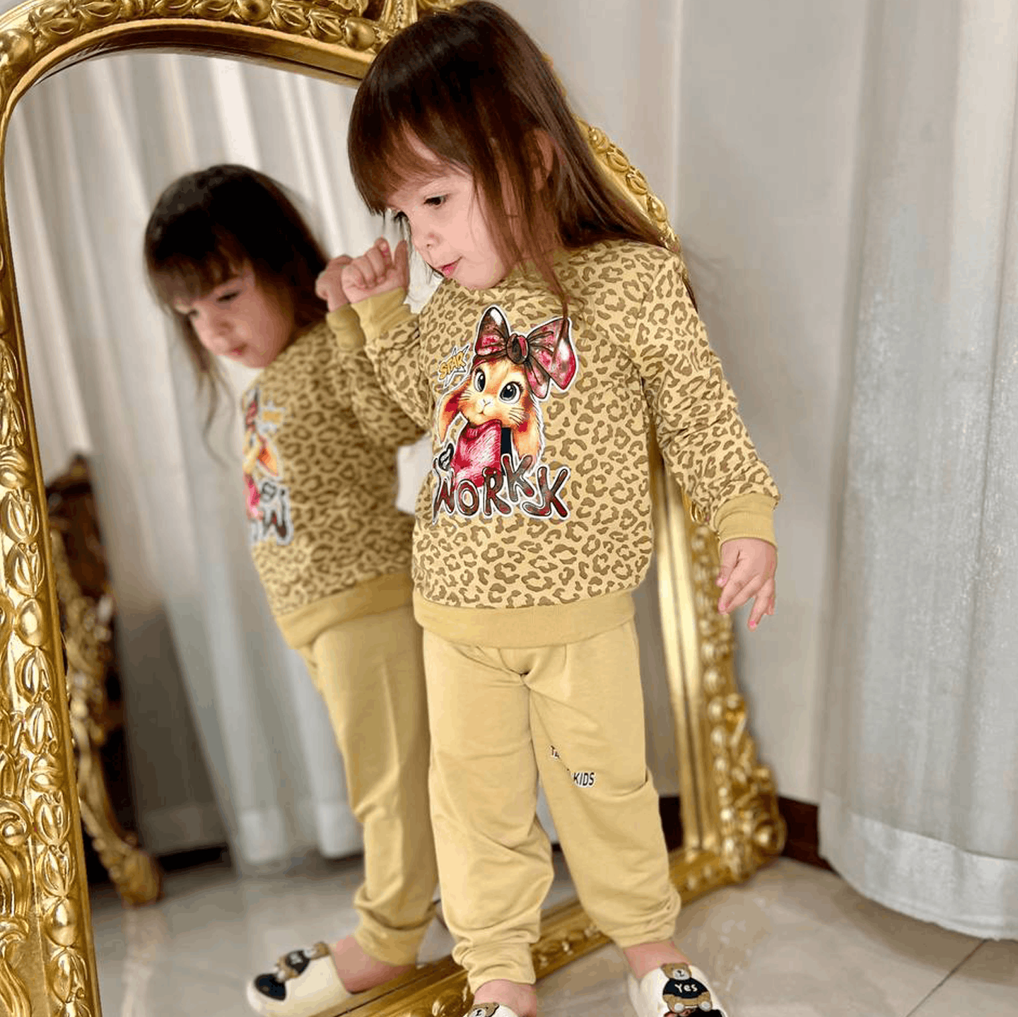 ست بلوز و شلوار سنجاب پلنگی
