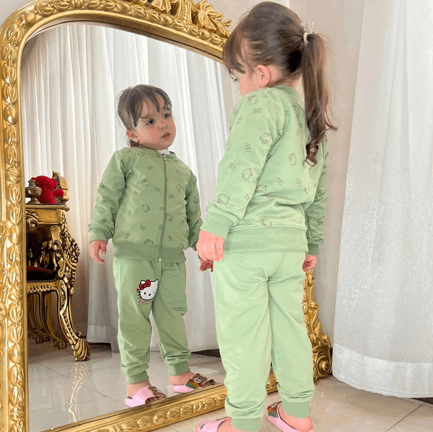 ست سه تیکه بلوز و شلوار سویشرت کیتی