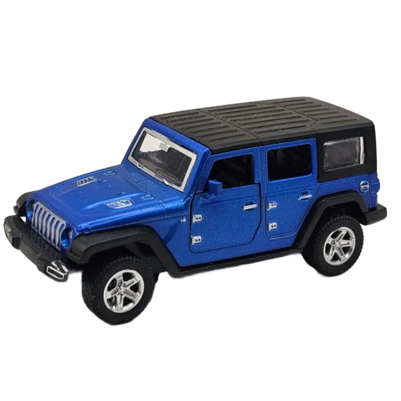 ماکت ماشین بازی ناب سل مدل جیپ رانگلر صحرا فلزی اسپرت آفرود عقب کش کد JEEP WRANGLER SAHARA