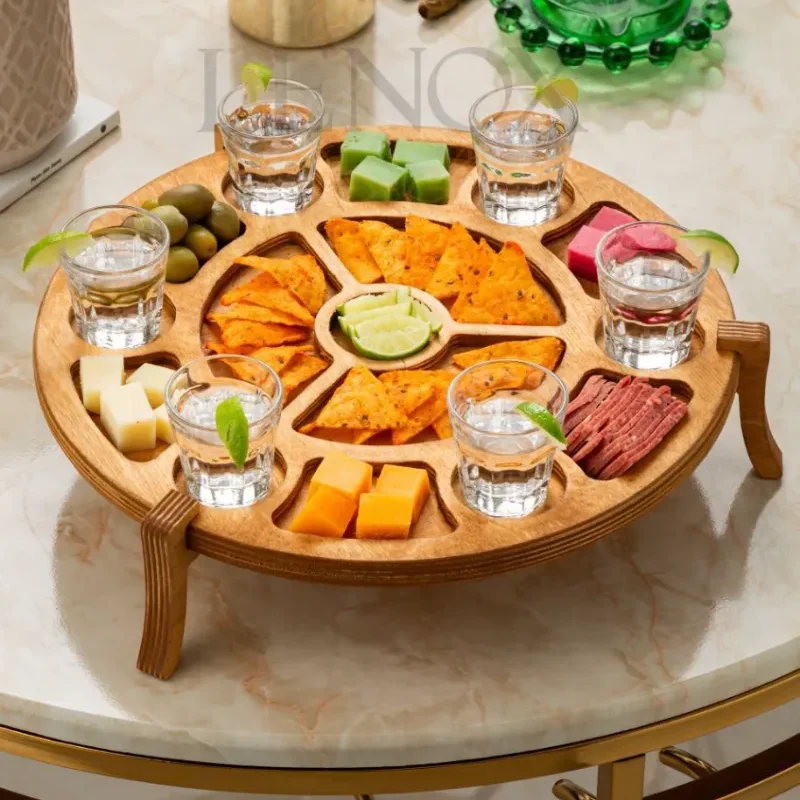 مزهخوری مینی پایهدار چوبی