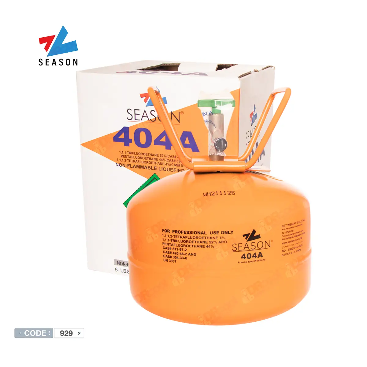 گاز مبرد R404A کپسول 2.7 کیلو گرم برند SEASON