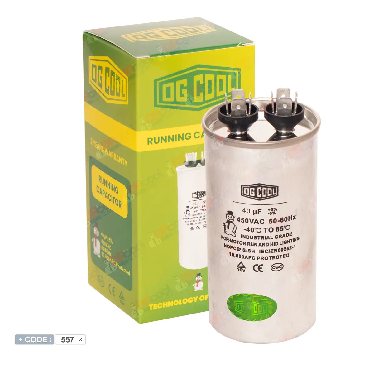 خازن 40 میکروفاراد کولر گازی اوجی کول OG COOL