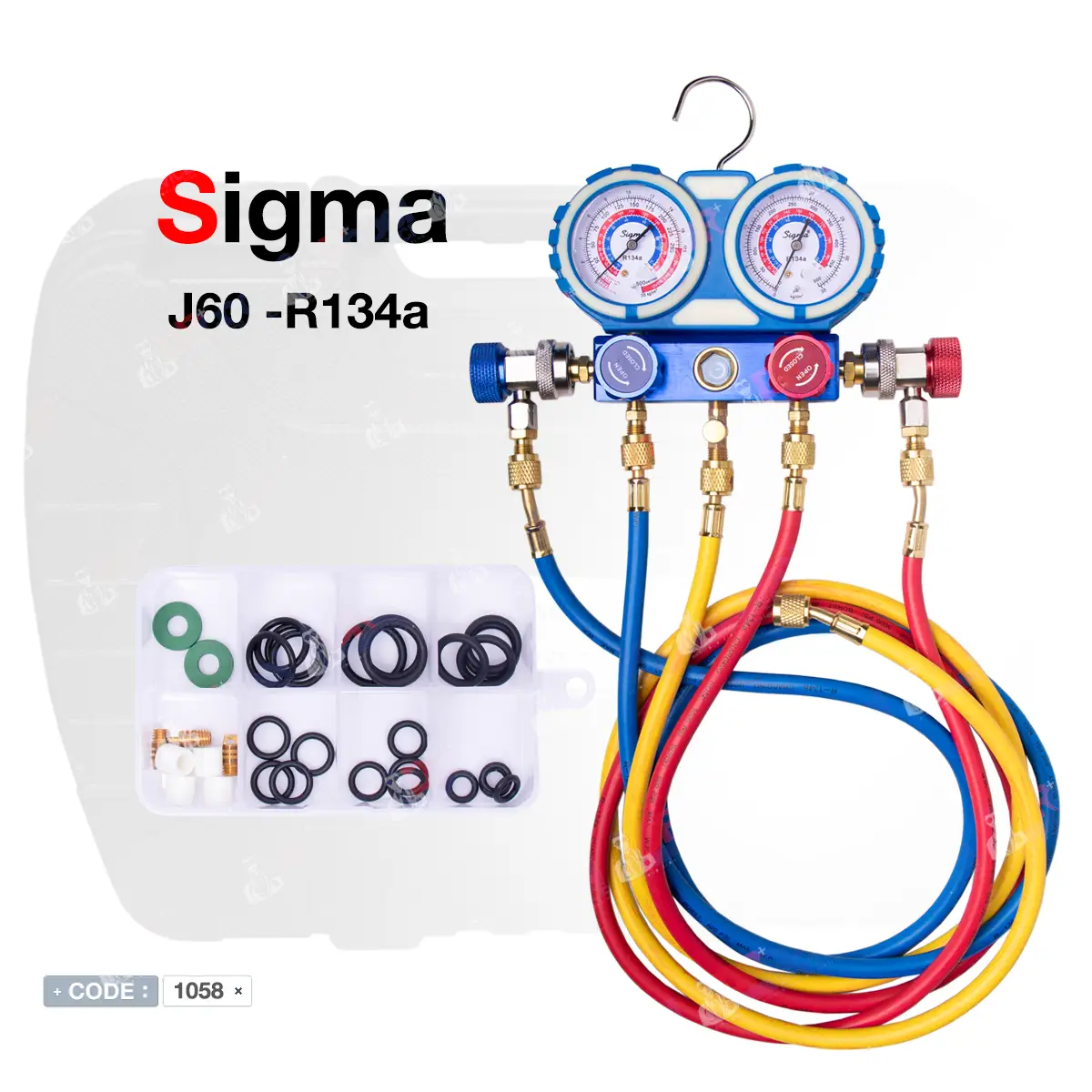 گیج منیفولدر R134A مخصوص کولر ماشین برند سیگما