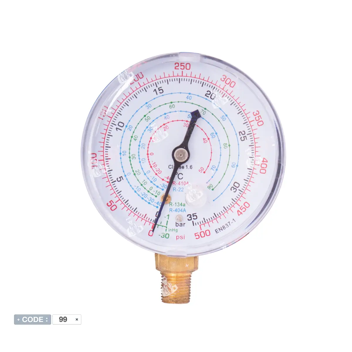 ساعت گیج فشار پایین آبی 500 psi برند THINK