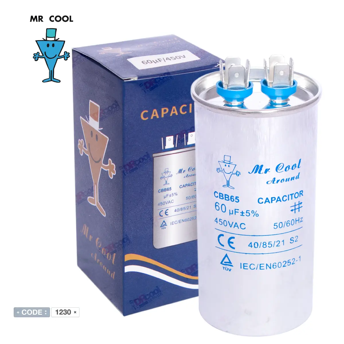 خازن 60 میکروفاراد کولر اسپلیت برند MR.COOL