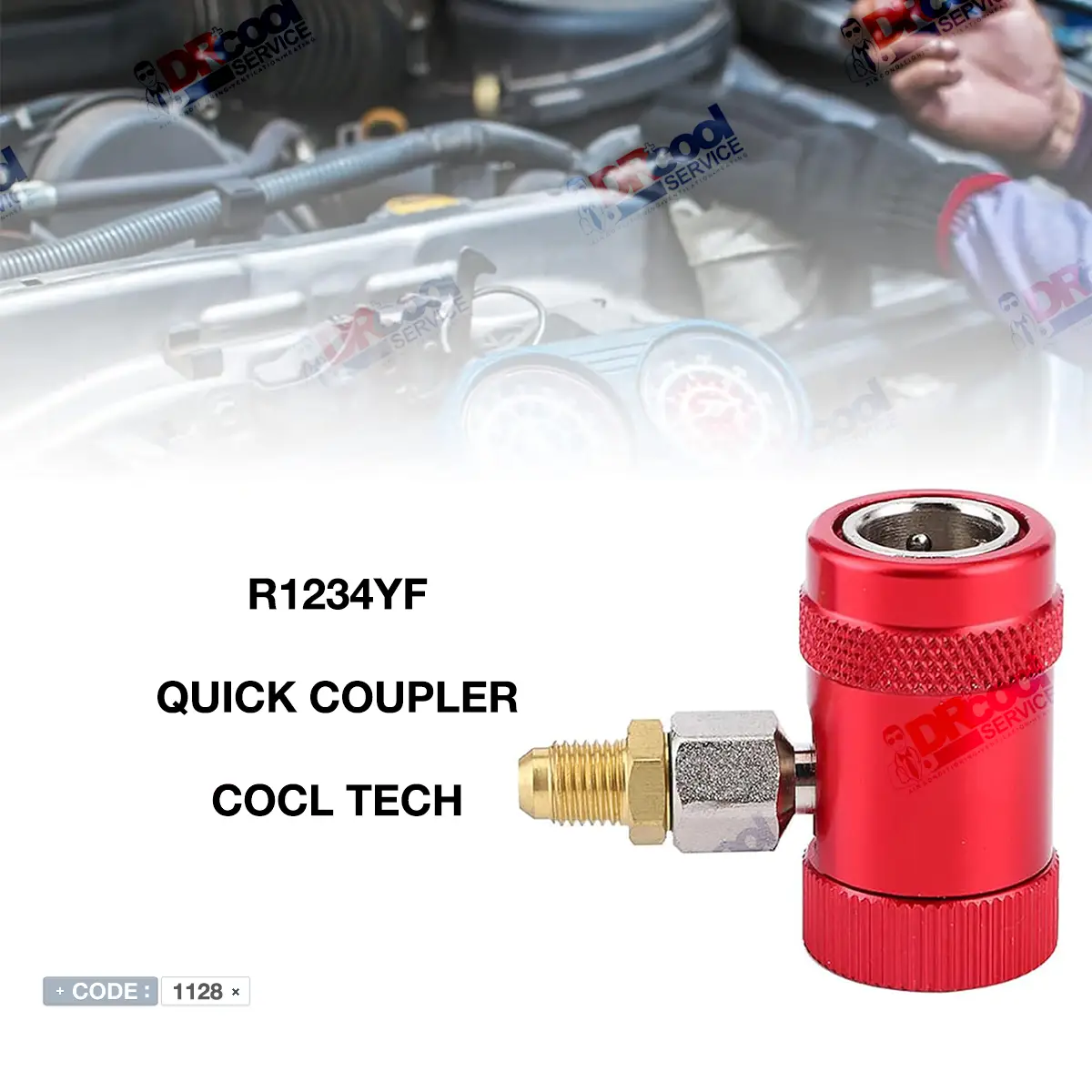 کوپلینگ شارژ گاز ماشین R1234yf فشار بالا برند COLC TECH