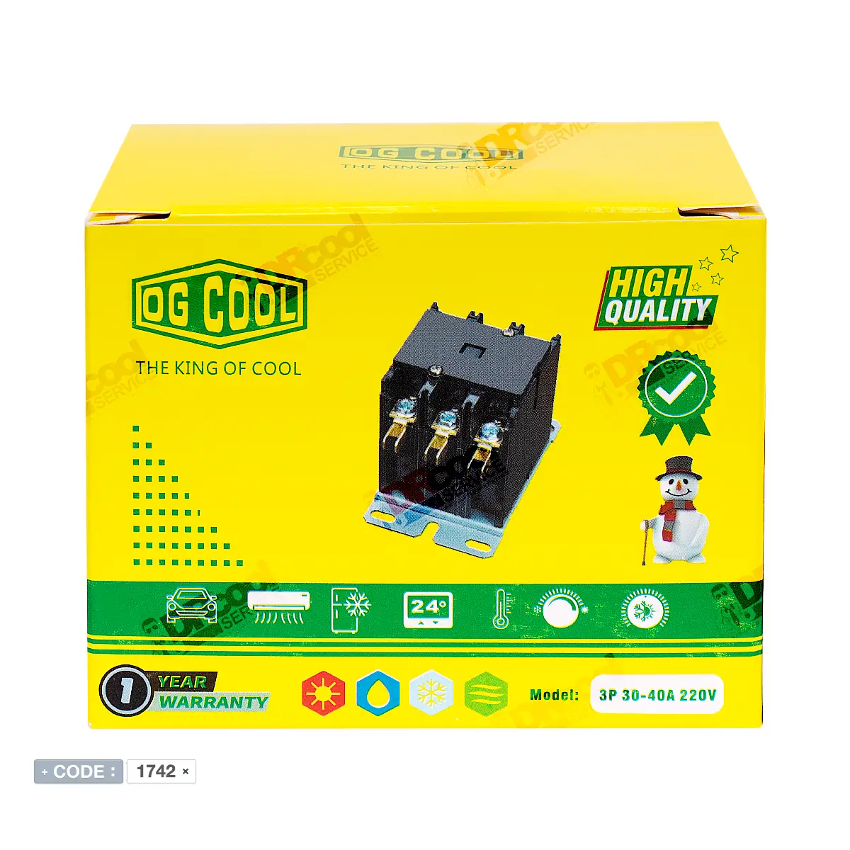 کنتاکتور کولر گازی 3 فاز اوجی کول OG COOL