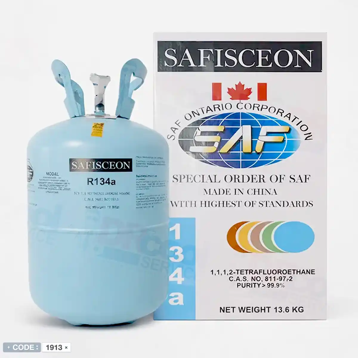 کپسول 13.6 کیلویی گاز مبرد R134A صف ایسکون SAFISCEON