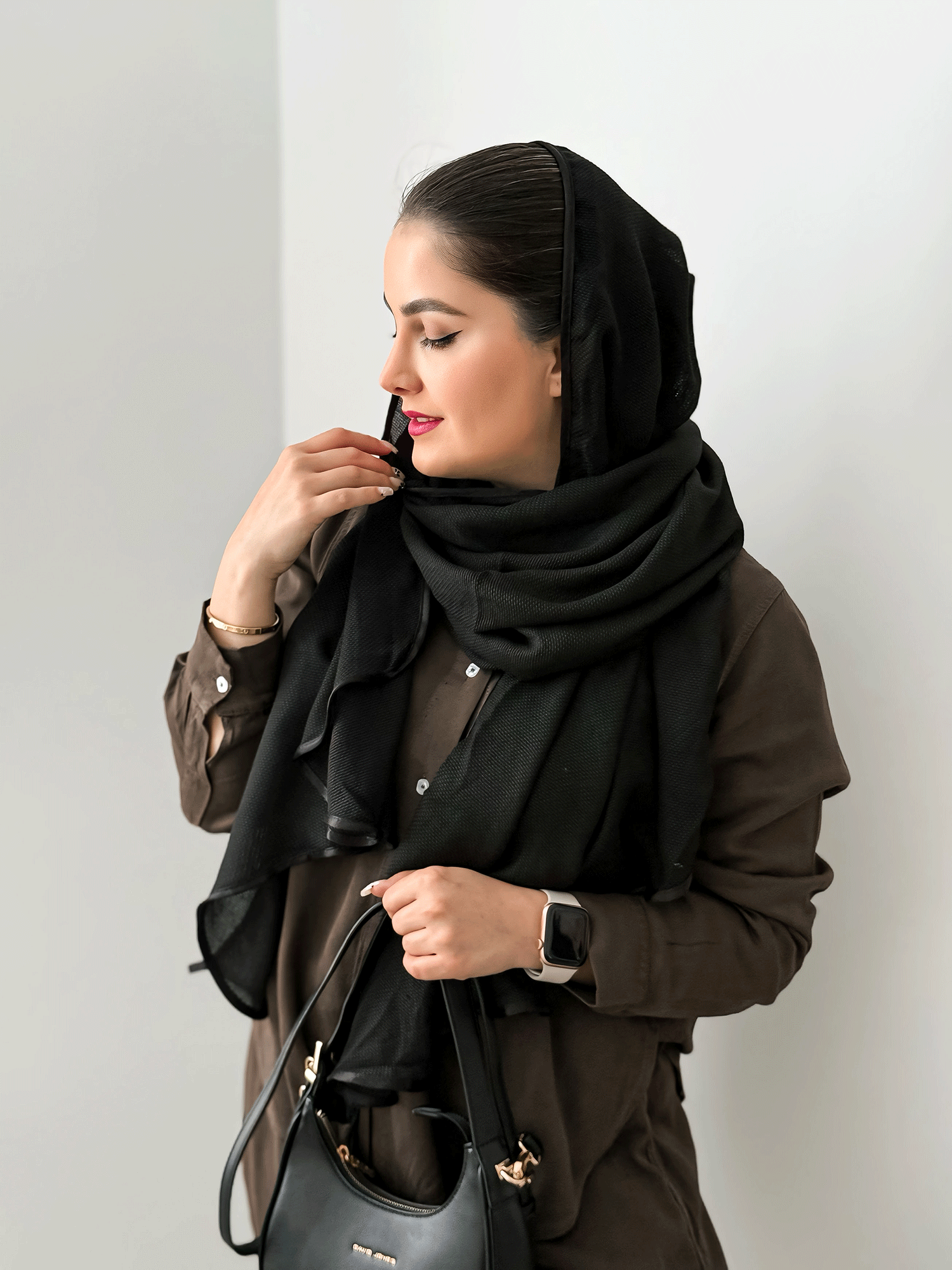 شال مدل ماهی طرح حصیری 10 رنگ wave