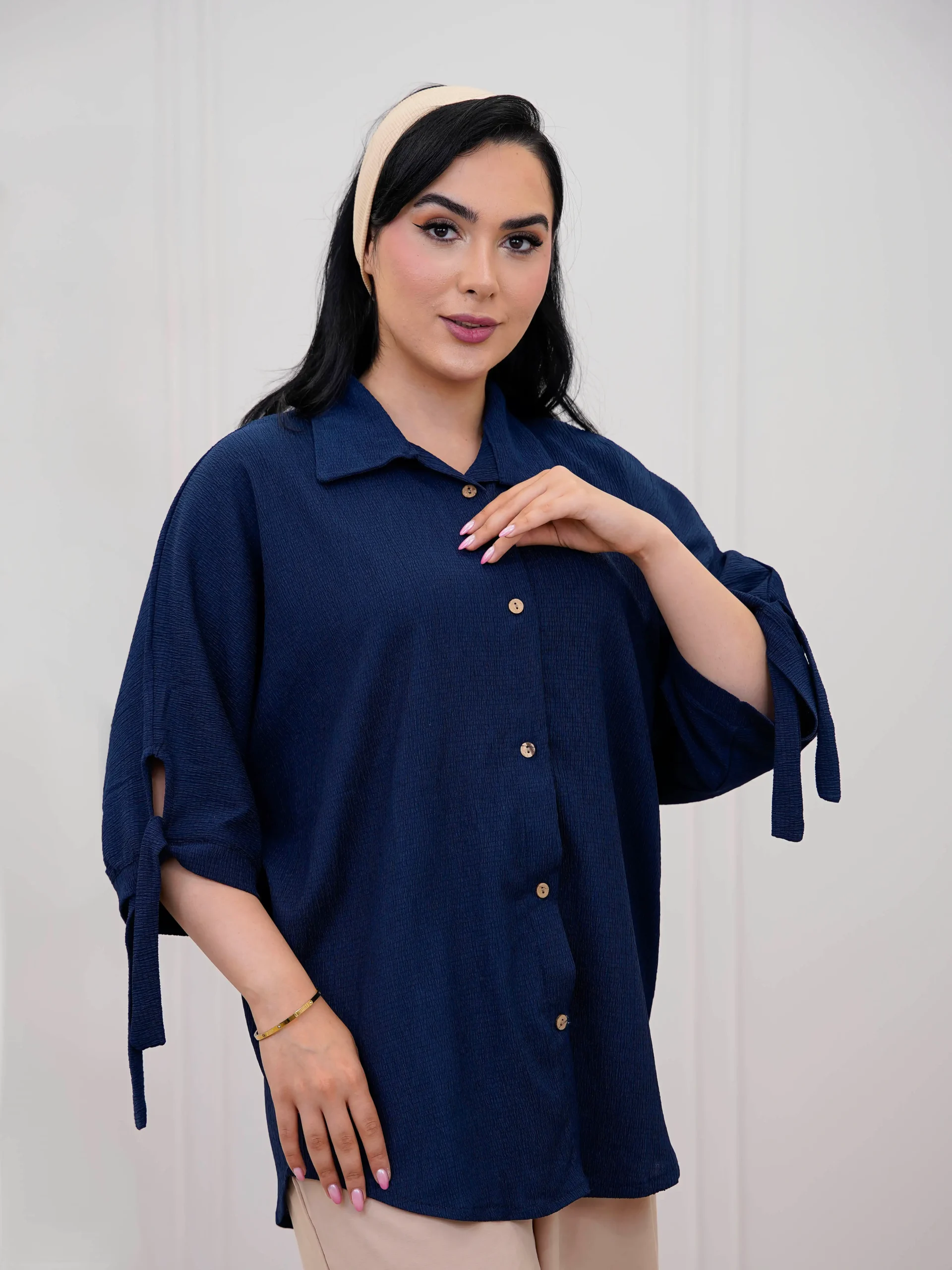 شومیز لینن زنانه مدل سلین