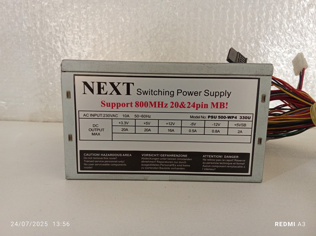 پاور NEXTمدلPSU500-WP4330U(استوک)-حد اکثر توان365 وات