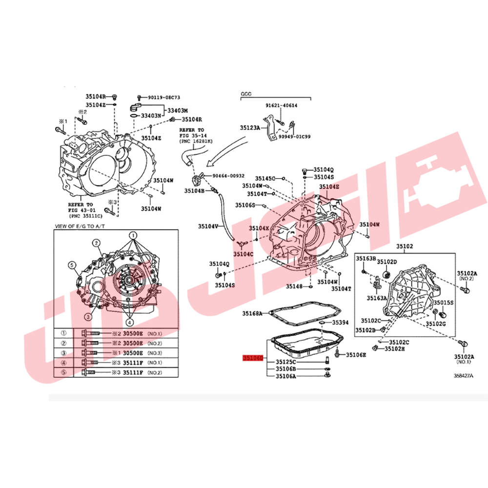 کارتل آهنی روغن گیربکس لکسوس RX350 مدل 2013-2009