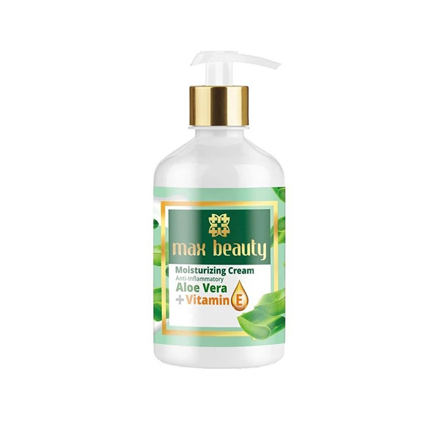کرم مرطوب کننده آلوئه ورا پمپی مکس بیوتی حجم 400 میلی لیتر – MAX BEAUTY