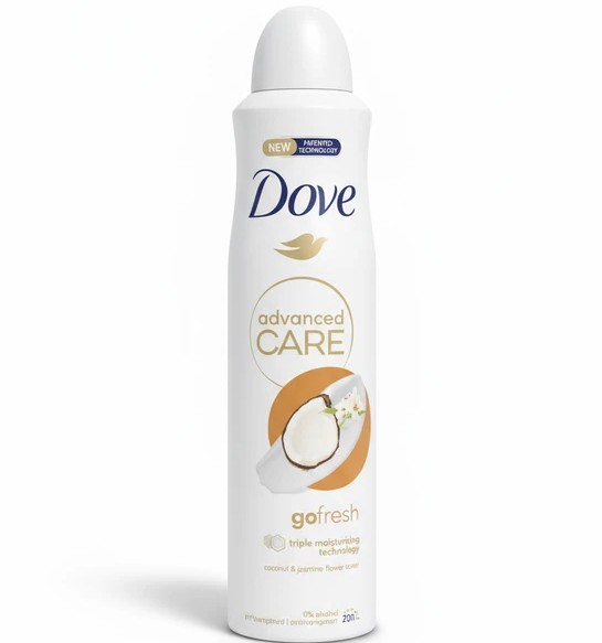 اسپری ضدتعریق زنانه نارگیل و یاس داو حجم 250 میل – ماندگاری 72 ساعته DOVE RESTORING RITUAL