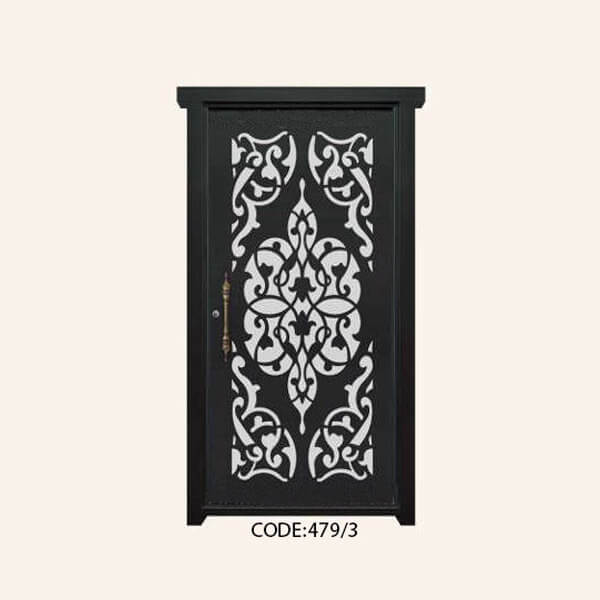 درب یک لنگه فلزی CNC طرح 479