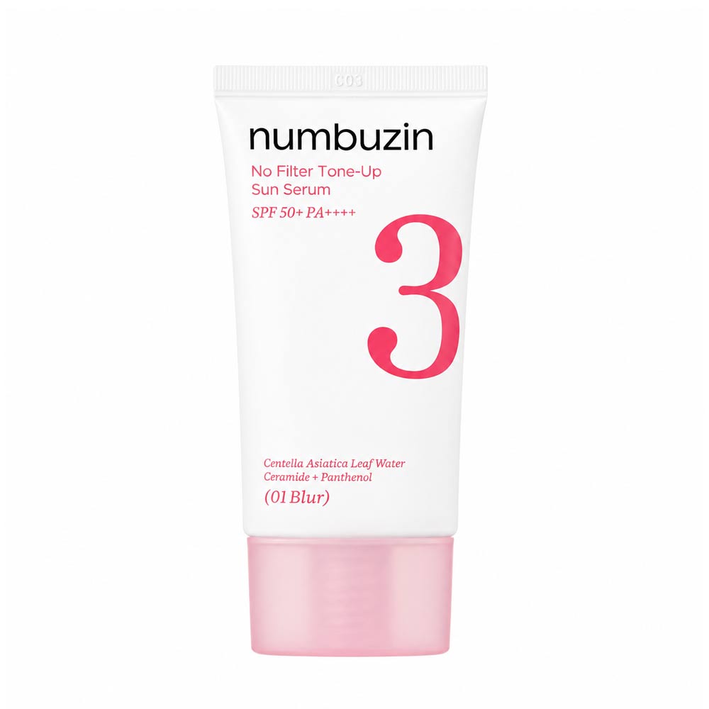 سرم ضد آفتاب نامبوزین شماره 3 SPF50+ | Tone-Up و Blur - روشن کننده و محو کننده منافذ پوست / Numbuzin