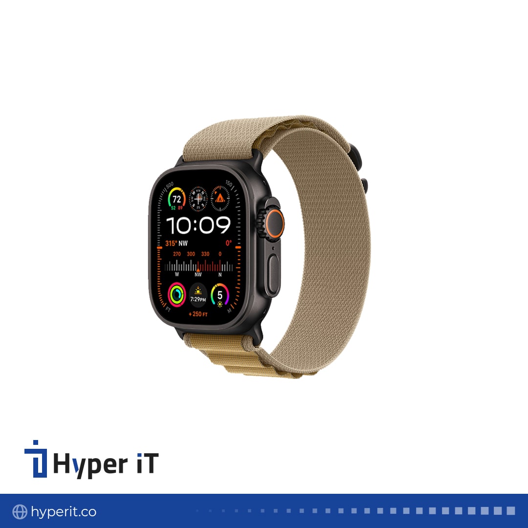 ساعت هوشمند اپل مدل Ultra 2 Titanium Case Alpine Loop Band 49mm رنگ برنزه