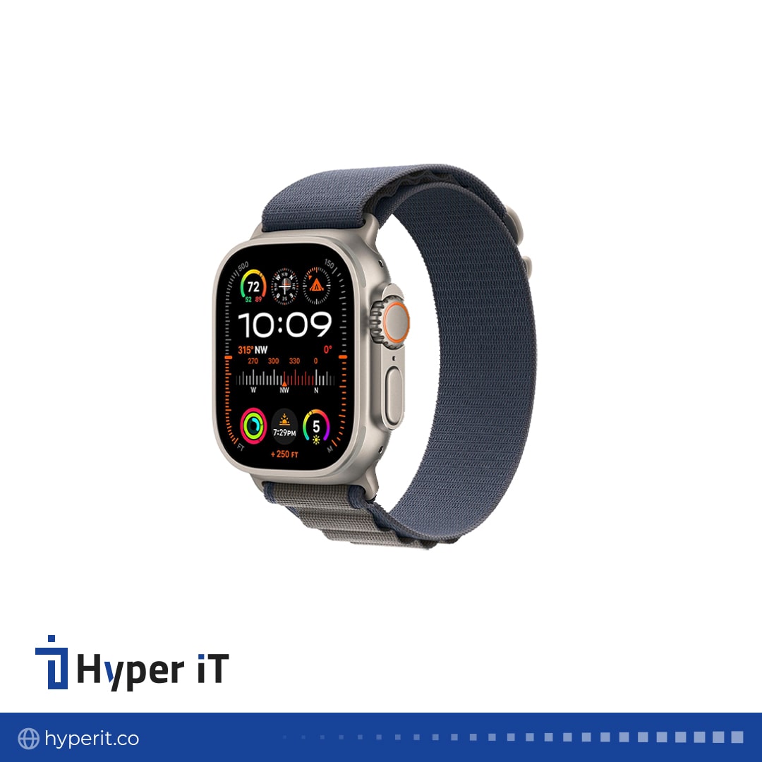 ساعت هوشمند اپل مدل Ultra 2 Titanium Case Alpine Loop Band 49mm رنگ آبی