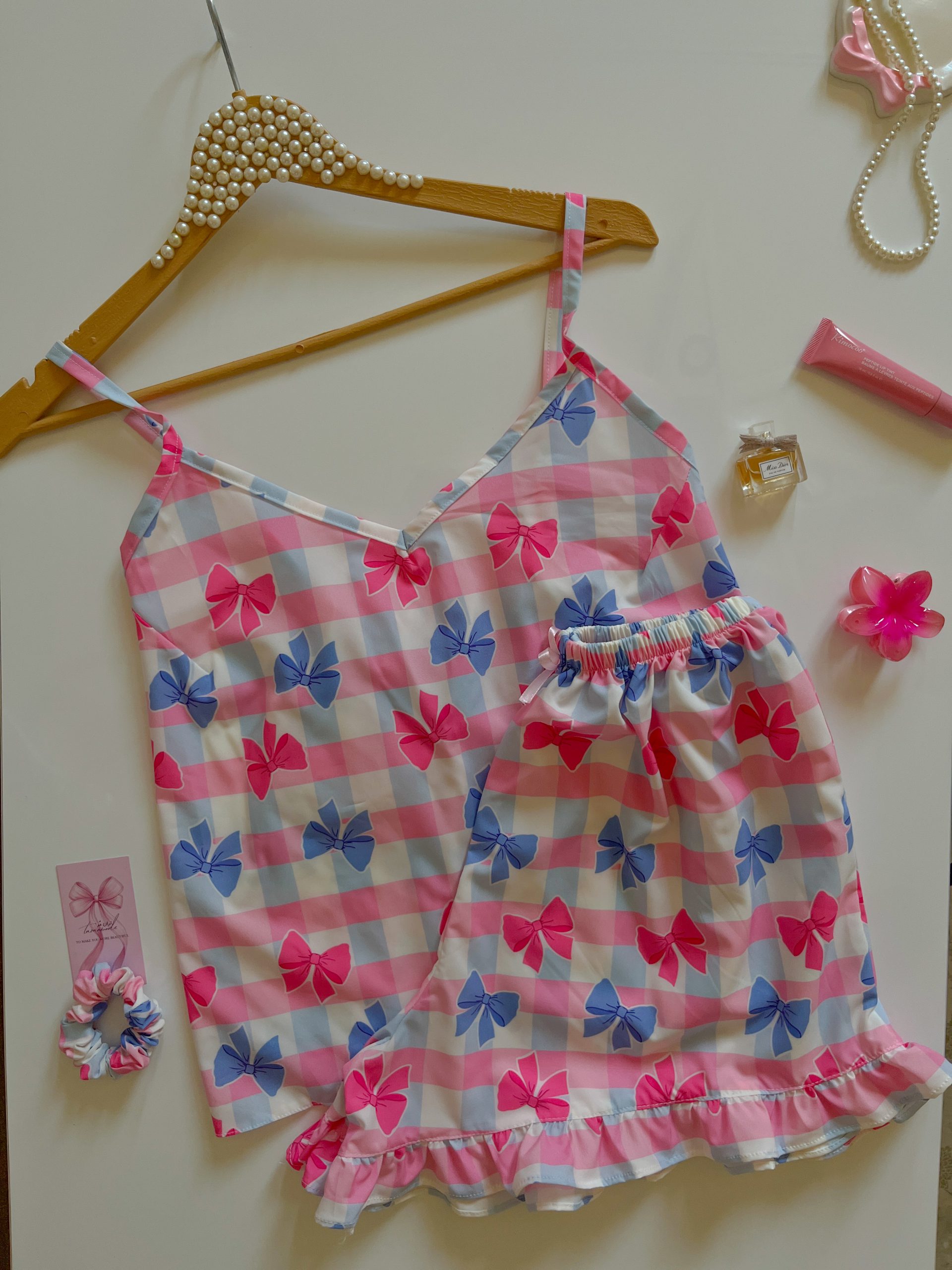 کد0158تاپ‌وشلوارک پیونی🎀