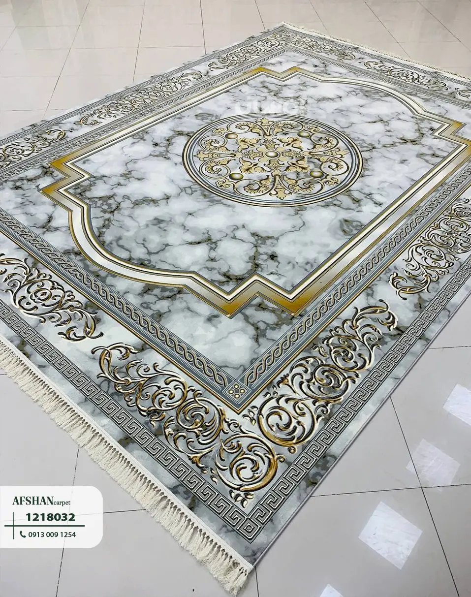 فرش 1200شانه آکرولیک طرح هلن کد 1218032 غزل