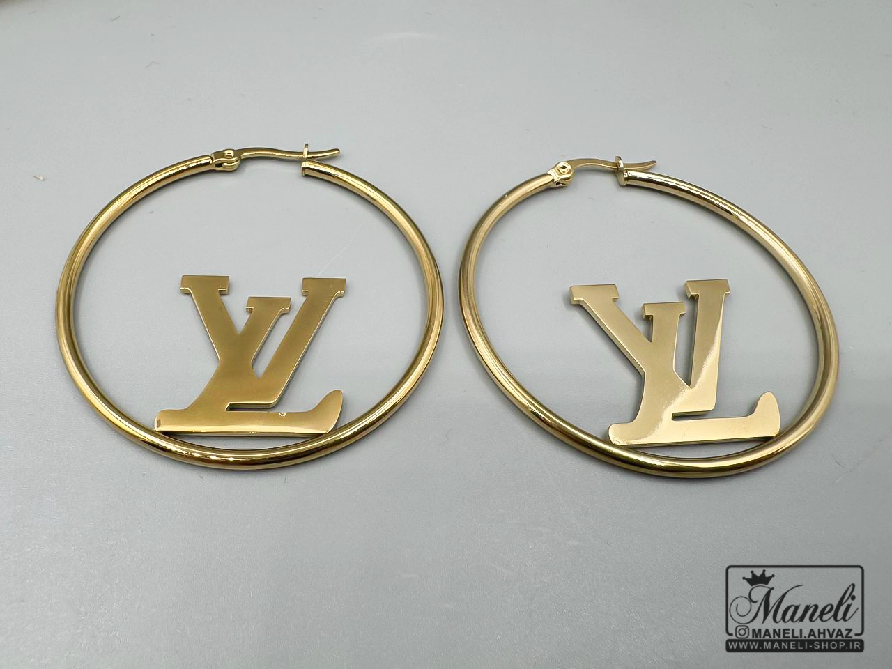 گوشواره برند Lv| لویی ویتون استیل رنگ ثابت
