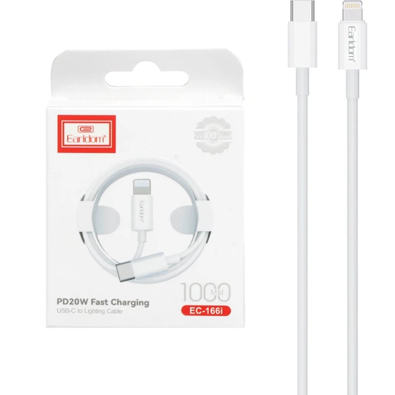 کابل شارژ فست Earldom Type-C to Lightning مدل EC-166i