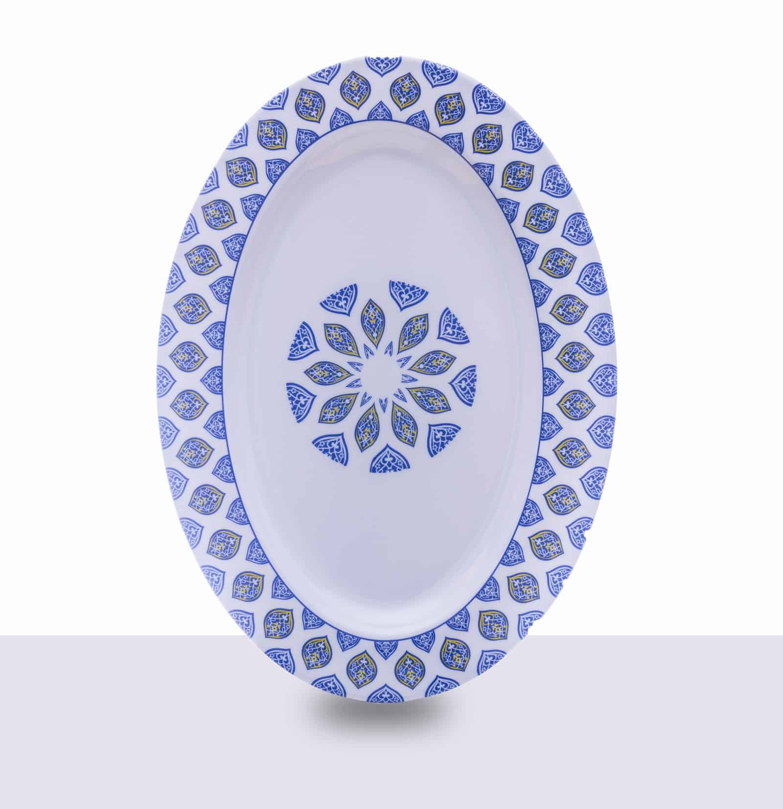 دیس بزرگ بیضی طرح فیروزه