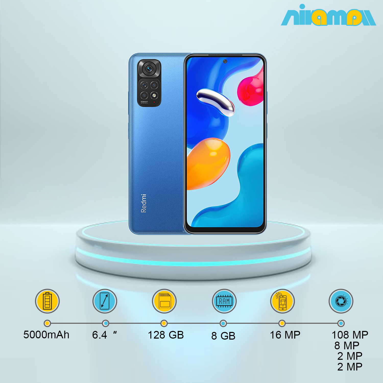 گوشی موبایل شیائومی مدل Redmi Note 11S ظرفیت 128 گیگابایت و رم8 گیگابایت