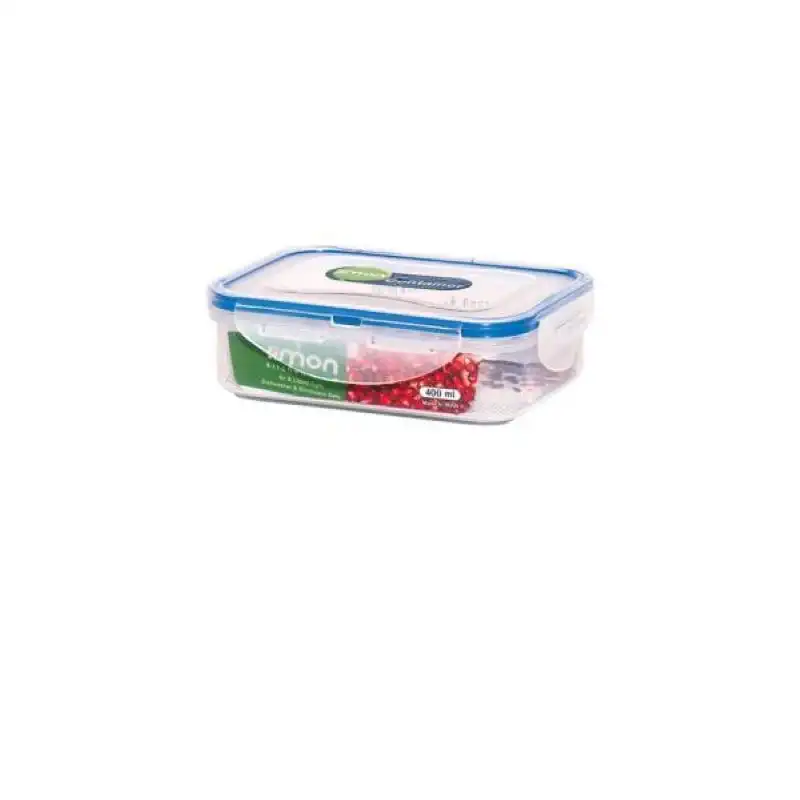 ظرف فریزری مستطیل 400 میلی لیتری لیمون کد 80235 - آبی