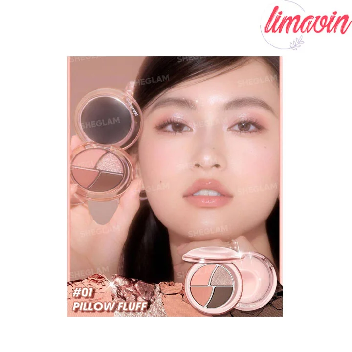 پالت سایه چشم 4 رنگ شیگلم مدل daydreamer mini palette - pillow fluff