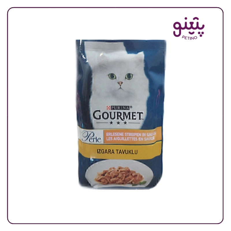 پوچ گربه گورمت با طعم مرغ 85 گرمی