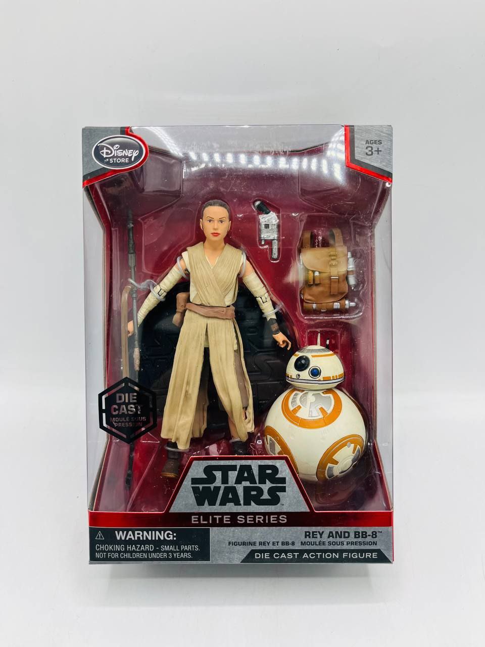 فیگور شخصیت Rey و BB-8 | مدل Star Wars Elite Series | محصول اصل Disney Store استاروارز فلزی مفصلی