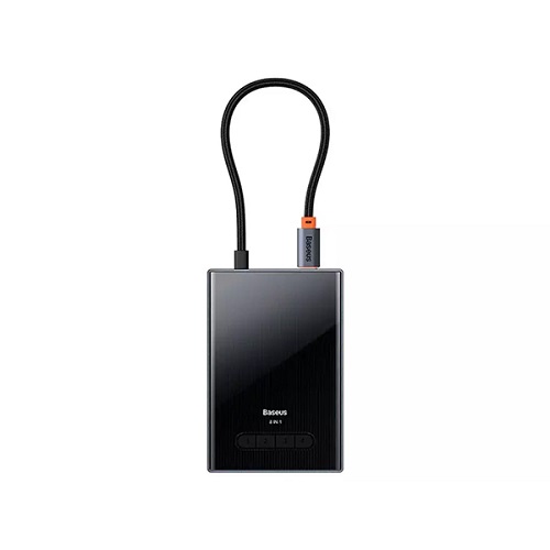 هاب تایپ سی 8 پورت باسئوس مدل WKYY030413 با 2 پورت HDMI و 2 پورت USB 3.0 و پورت DP و VGA و Type-C 3.0 PD و Type-C PD