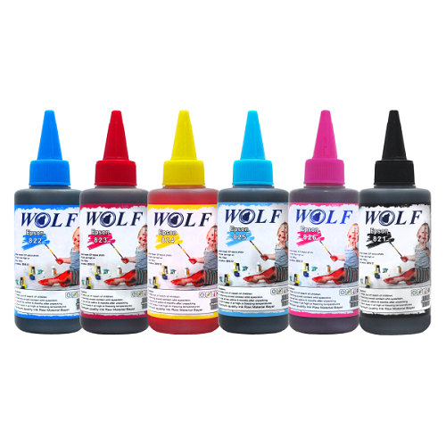 جوهر 100cc ولف 6 رنگ اپسون Wolf Ink CMYLCLMK  100ml Epson