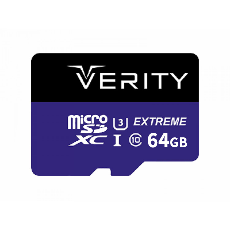 رم میکرو ۶۴ گیگ وریتی Verity U3 C10 80MB/s + خشاب