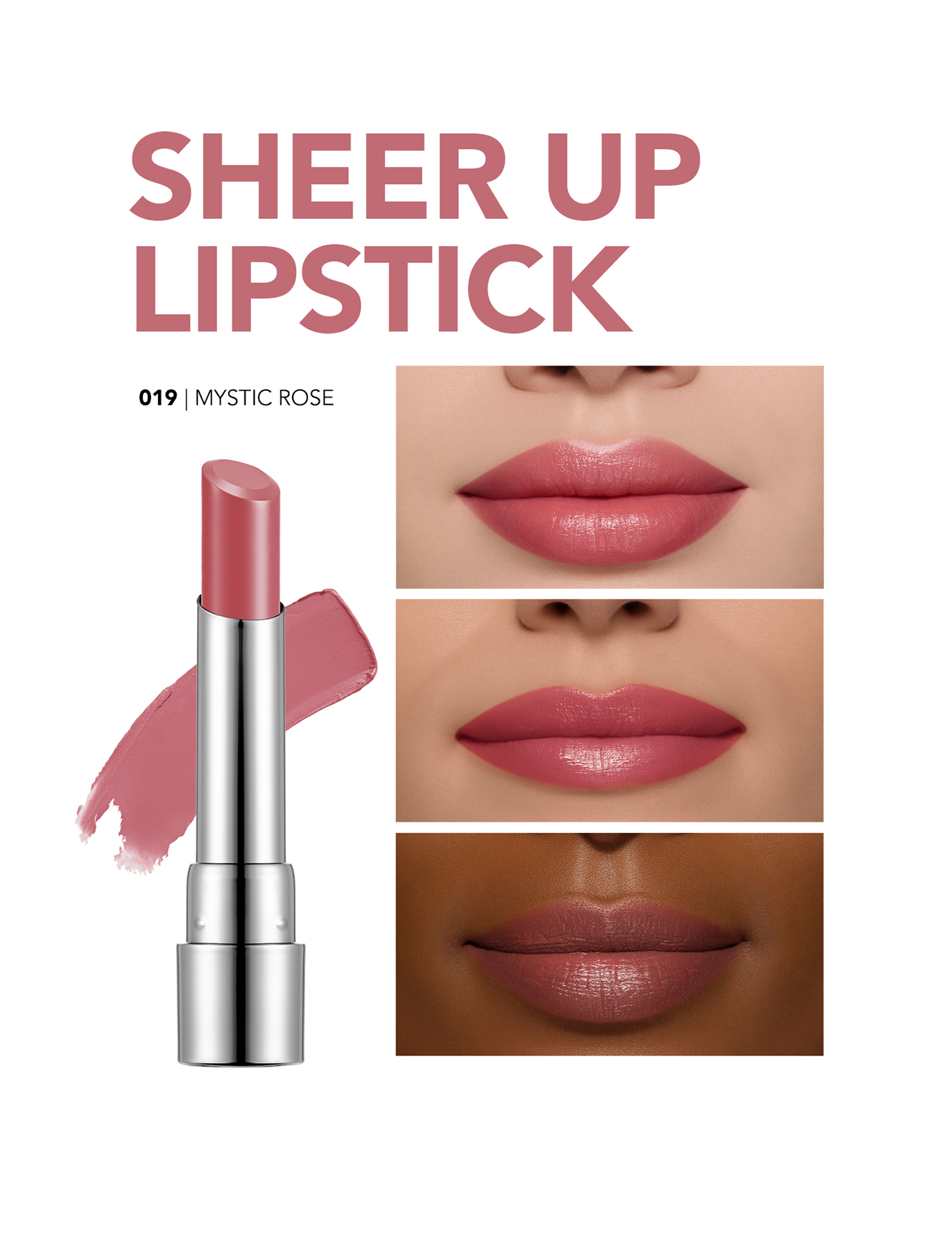 رژ لب درخشان و مغذی فلورمار مدل شیراپ | Flormar Sheer Up Lipstick - 019