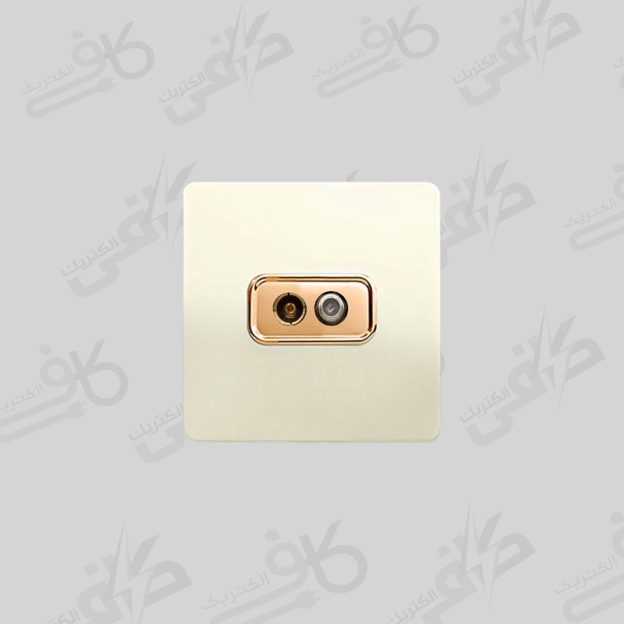 کلید و پریز آسیا | پریز آنتن دو کاره کریستال صدفی - انتن اسیا