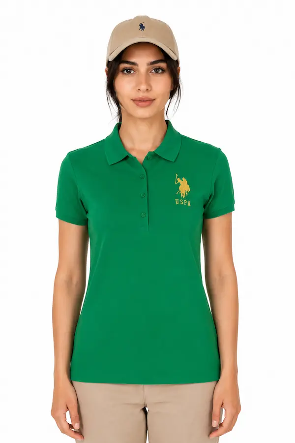 تیشرت زنانه بیسیک یقه پولو U.S. Polo Assn