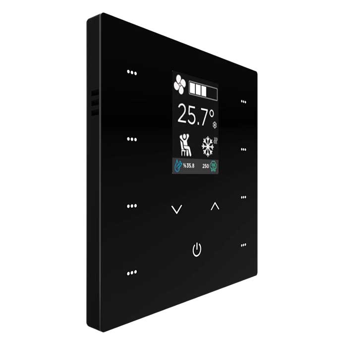 تاچ پنل - iX2 2" KNX Touch Panel 2-4-8 Button, Black w/ LCD
