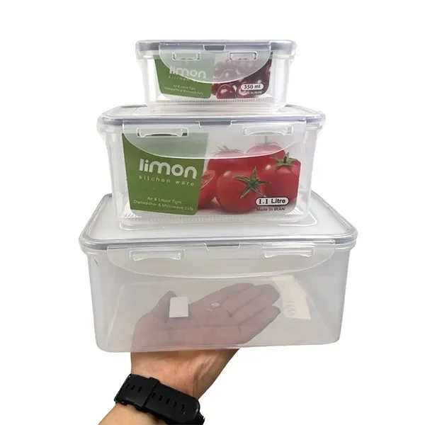 سرویس فریزری مستطیل 6 پارچه لیمون کد 23635 - طوسی