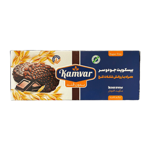 بیسکوییت جودوسر روکش شکلات بدون قند کامور 80 گرم