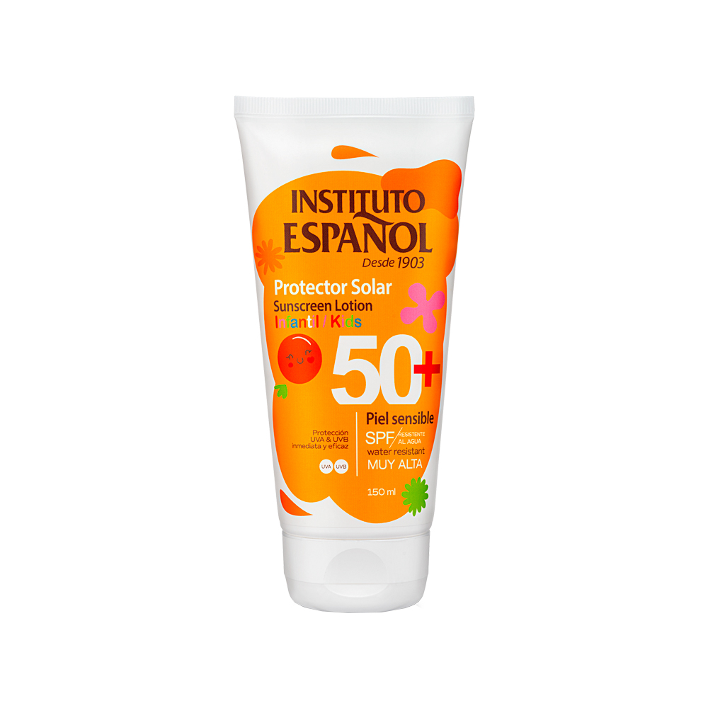 کرم ضد آفتاب کودک و بزرگسال اسپانول با SPF+50 حجم 150 میل